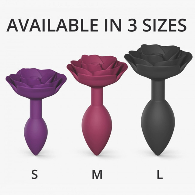 Love to Love Open Roses - Korek analny, Bordоwy, 12 cm, M