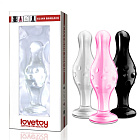 Скляний фалоімітатор LoveToy 4.5" Glass Romance, 11,5 см (чорний)