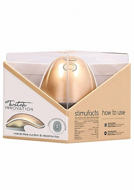 Innovation Twitch - Bezdotykowy stymulator łechtaczki, Złoto, 10.5 cm