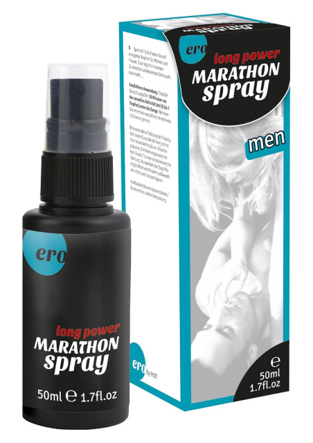 Hot Marathon Spray Men Long Power - Spray przedłużający dla mężczyzn, Przezroczysty, Bezzapachowy, 50 ml