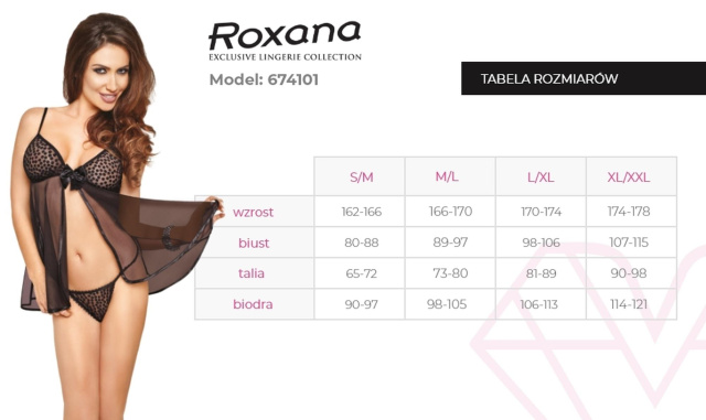 Комплект білизни Roxana 6741, L/XL (чорний)