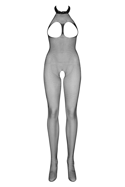 Бодістокінг з відкритими грудьми Obsessive N101, S/M/L (чорний)