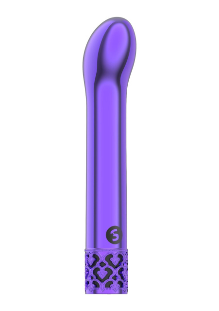 Wibrator Royal Gems Jewel Gunmetal, 12 cm (fioletowy)