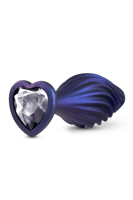 Blush Anal Adventures Matrix Swirling Bling Plug - Korek analny, Fioletowy, 11.4 cm