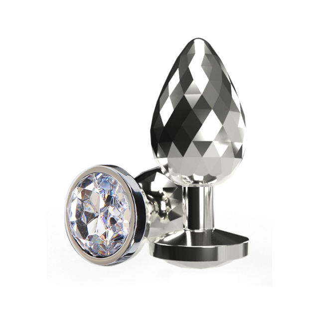 NS Novelties Disco Diamond Plug Large - Korek analny, Srebro, 9, 7 cm
