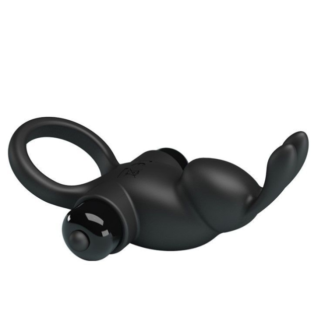 Ерекційне кільце Pretty Love Vibrant Penis Ring I, 11,3 см (чорний)