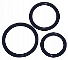 Набір ерекційних кілець Cock Ring Set, 3 шт (чорний)