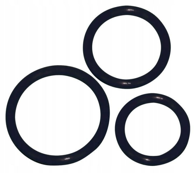 Набір ерекційних кілець Cock Ring Set, 3 шт (чорний)