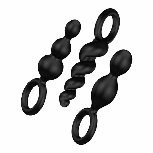 Набір анальних пробок Satisfyer Booty Call, 3 шт (чорний)
