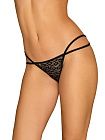 Эротические стринги Obsessive Pantheria, S/M (черный)