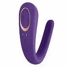 Wibrator dla par Satisfyer Double Classic, 17 cm (fioletowy)