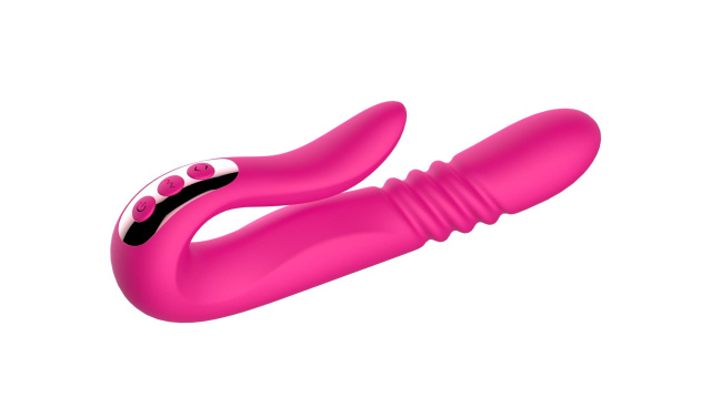 Boys of Toys Deluxe Twirling Vibrating Thruster - Wibrator B -, Różowy, 23 cm