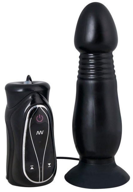 You2Toys Anal Pusher - Korek analny, Czarny, 16 cm