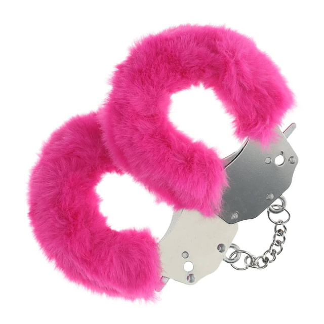 Ouch! by Shots Heavy-duty Fluffy Handcuffs - Kajdanki, Różowy, 24 cm