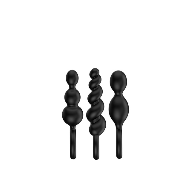 Набір анальних пробок Satisfyer Booty Call, 3 шт (чорний)