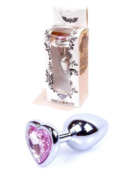 B - Series HeavyFun Boss Jewellery - Metalowy korek analny, Różowy, 7 cm