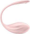 Satisfyer Ribbed Petal - Wibrujące jajko, Różowy, 23 cm