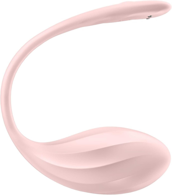 Satisfyer Ribbed Petal - Wibrujące jajko, Różowy, 23 cm