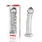 Скляний фалоімітатор LoveToy Glass Romance, 18 см (прозорий)