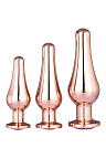Анальная пробка Gleaming Love Pleasure Plug Set, 3 шт (розовый)