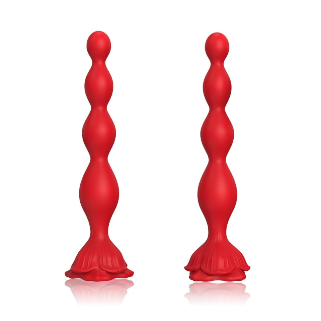 Boys of Toys Rosestick Red - Korek analny, Czerwony, 19.5 cm