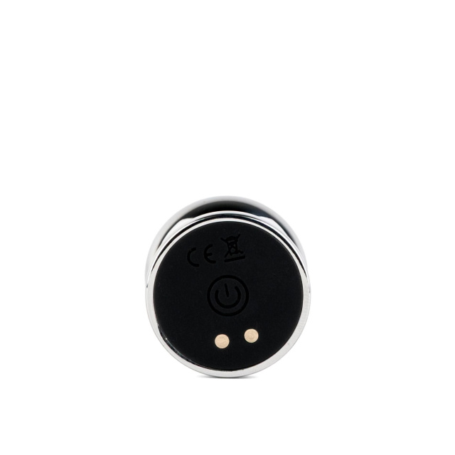 B - Series HeavyFun Metal Butt Plug M - Korek analny, Srebro, 7.9 cm, M