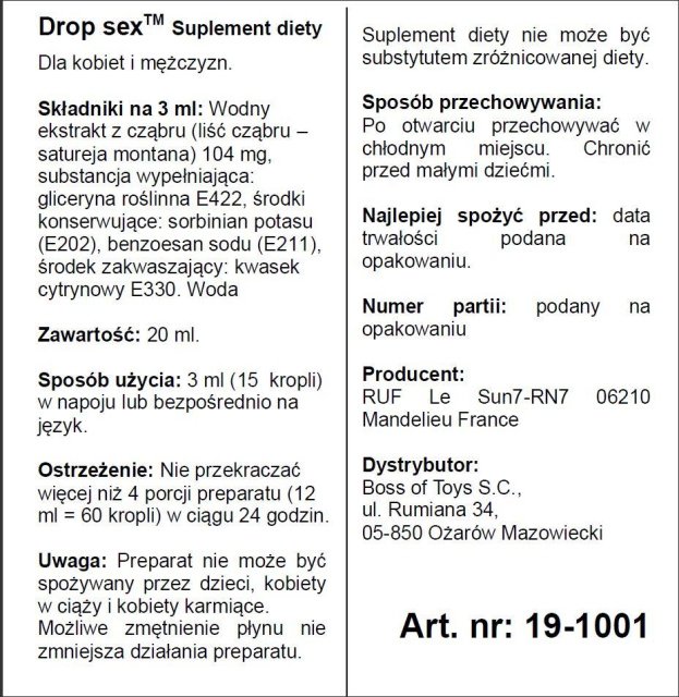 Ruf - Suplement diety, 20 ml