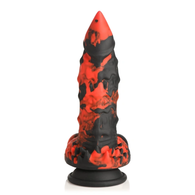 Dildo XR Brands Master Series Monster, 23 cm (czerwony z czarnym)