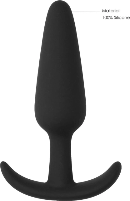 ShotsToys Slim Butt Plug - Korek analny, Czarny, 8.3 cm