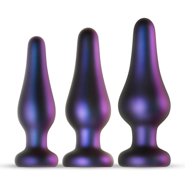 Набор анальных пробок Hueman Comets Butt Plug Set, 3 шт (фиолетовый)