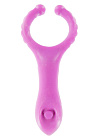 Эрекционное кольцо Vibrating Clit-stim C-ring, 10 см (розовый)