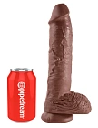 Фаллоимитатор King Cock With Balls, 26,7 см (коричневый)