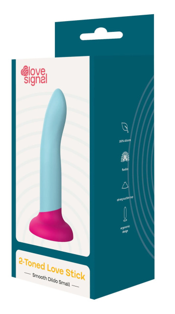 Dream Toys 2-Toned Love Stick - Dildo, Turkus, 14 cm, S