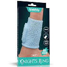 Насадка на пеніс Knights Ring Vibrating Drip, 10 см (блакитний)