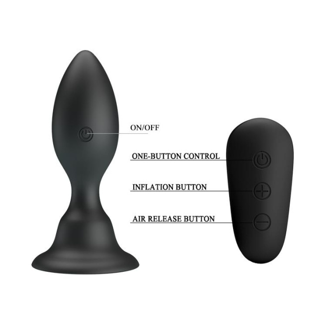Mr. Play Vibrating Anal Plug - Korek analny, Czarny, 10.8 cm