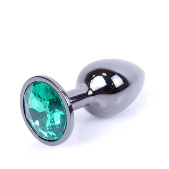MyLove Jewellery Dark Silver Plug - Korek analny, Zielony, 7 cm