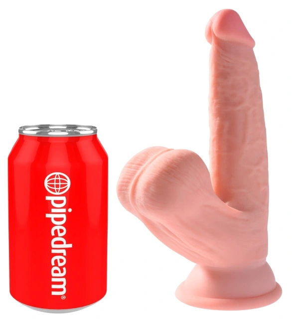 King Cock Plus Tdc With 6" - Dildo, W kolorze cielistym, 19.5 cm