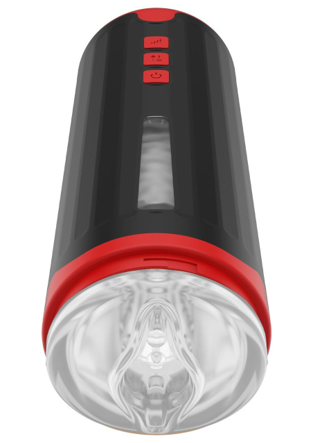 Hidden Desire Milking Master - Automatyczny masturbator z wibracją, Czarny, 28 cm