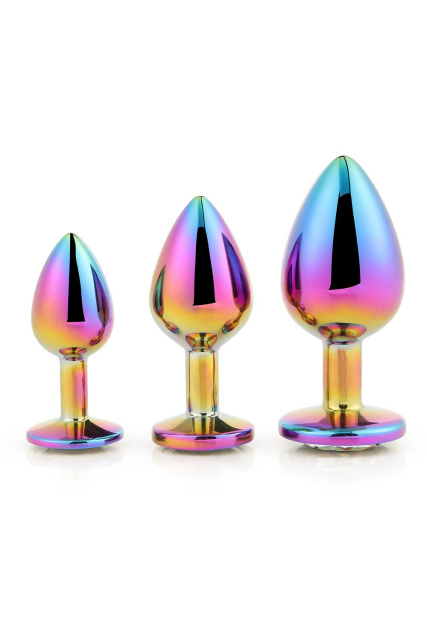 Dream Toys Gleaming Love Multicolour Plug Set - Korek analny, Multi, 9.5 cm