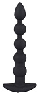 Анальний ланцюжок з вібрацією Black Velvets Rechargeable Beads, 21 см (чорний)