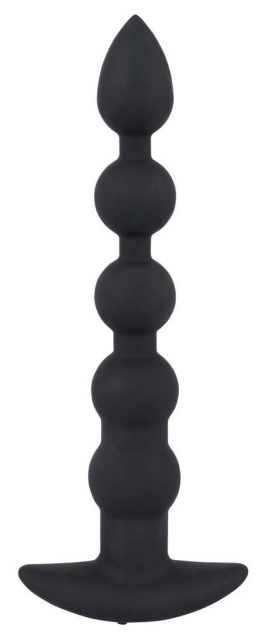 Анальний ланцюжок з вібрацією Black Velvets Rechargeable Beads, 21 см (чорний)