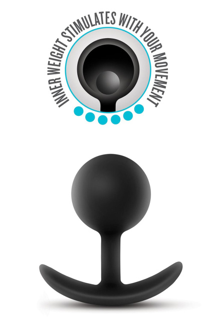 Blush Anal Adventures Platinum Plug - Korek analny, Czarny, 8.9 cm