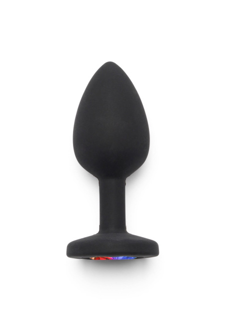 TOYJOY Rainbow Booty Jewel - Korek analny, Czarny, 7 cm