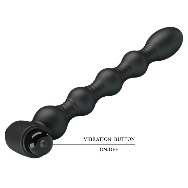 Mr. Play Powerful Massager - Korek analny z wibracjami, Czarny, 18.2 cm