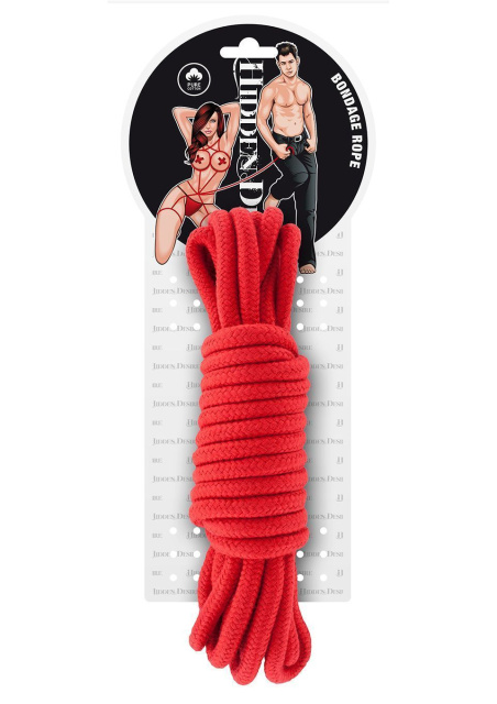 Мотузка Hidden Desire Bondage Rope, 5 м (червоний)