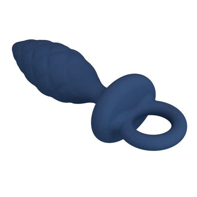 Mr. Play Butt Plug with Loop - Korek analny, Niebieski, 11, 5 cm, S