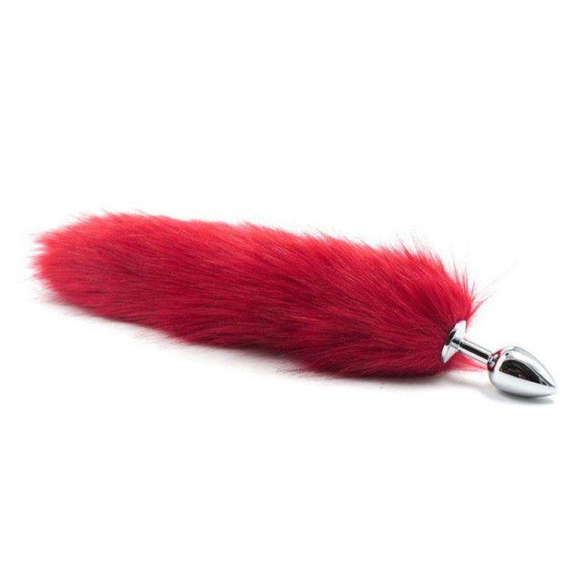 Анальна пробка з хвостом Toyz4lovers Long Fox Tail, 40 см (червоний)