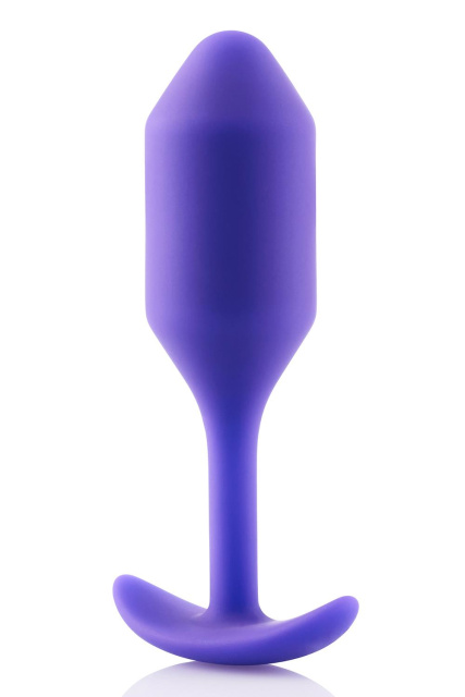 B-Vibe Snug Plug 2 - Korek analny, Fioletowy, 10, 5 cm
