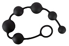 Анальные бусы Black Velvets Anal Beads, 40 cm (черный)