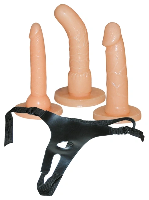 Страпон You2Toys Pasek na dildo + 3 дилдо (телесный)